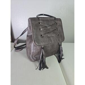 Boho Baddie Faux Leather Backpack Chic Western Tassles Whimsigoth Witchcore